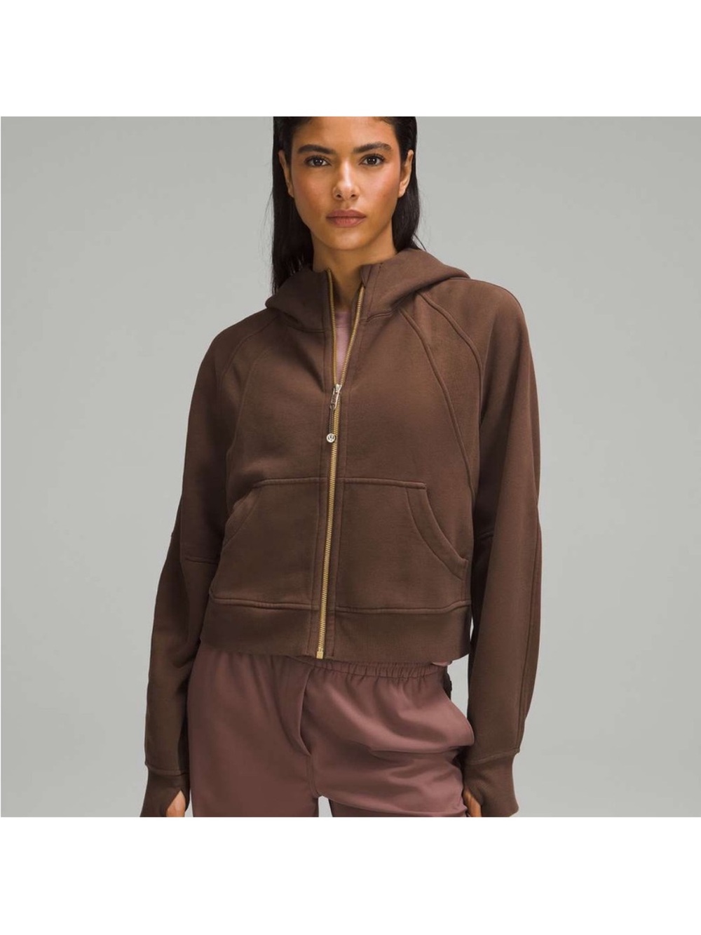 NWOT Lululemon oversized Scuba Full Zip Hoodie in Java size XS/S